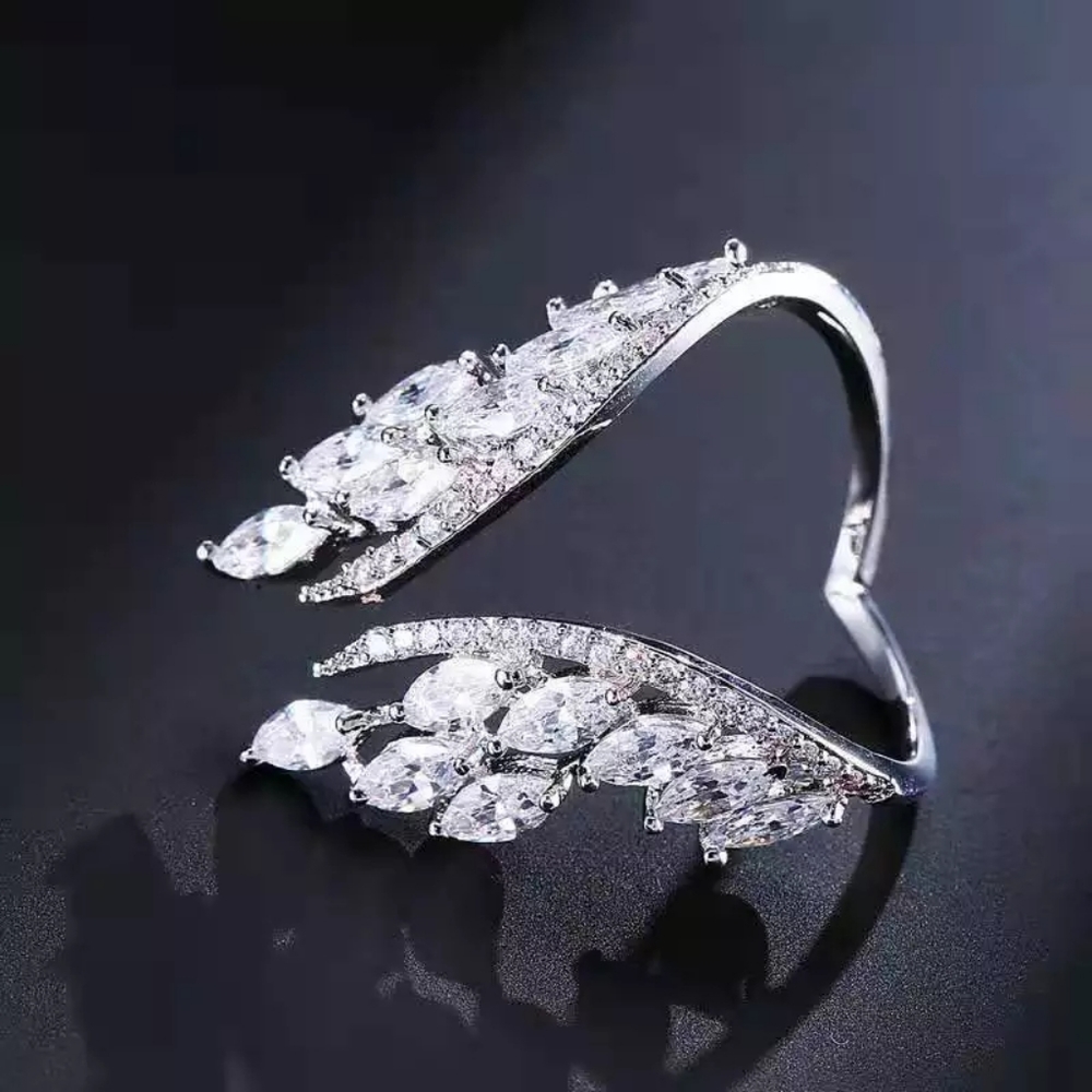 NEW Silver Angel Wings Style Adjustable Ring
